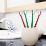 3+1 Ultrasoft zubná kefka Nanosmile Red&Darkgreen