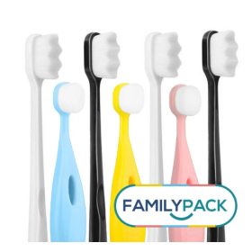 FAMILY PACK ultrajemné zubní kartáčky Nanosmile Klasik + Nanosmile Kids