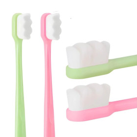 Súprava zubných kefiek Nanosmile Green&Pink